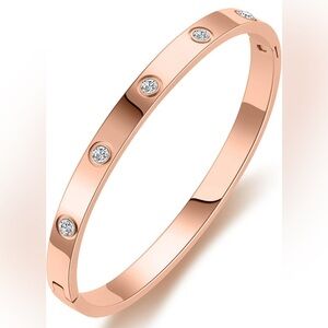 Rose gold women cuff bracelet